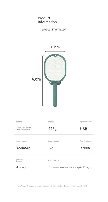 Cheap USB Charging Electric Mosquito Swatter Purple Light Mosquito Trap Mosquito Killer 2-in-1 Electric Mosquito Swatter Household Mosquito Killer