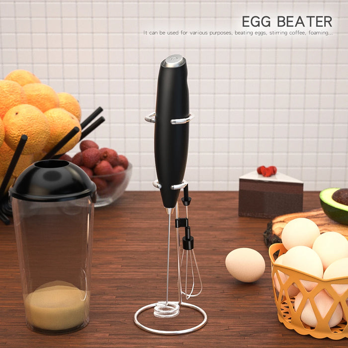 Hand Blender Electric Egg Beater Milk Frother Handheld, Mini Electric Drink Mixer Foamer with Stand for Coffee Lattes Hand Blend