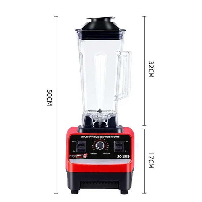 2000W Heavy Duty Commercial Blender 6 Blades Mixer Juicer Food Processor Ice Smoothies Blender High Power Juice maker Crusher