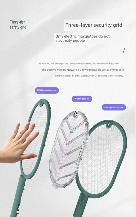 Cheap USB Charging Electric Mosquito Swatter Purple Light Mosquito Trap Mosquito Killer 2-in-1 Electric Mosquito Swatter Household Mosquito Killer