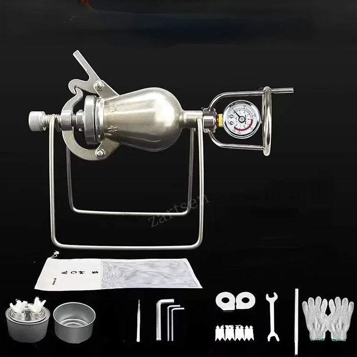 Hand Popcorn Machine Open Firing Popcorn Puffing Machine Stainless Steel Mini Popper Small Manual Popcorn Maker Open Firing