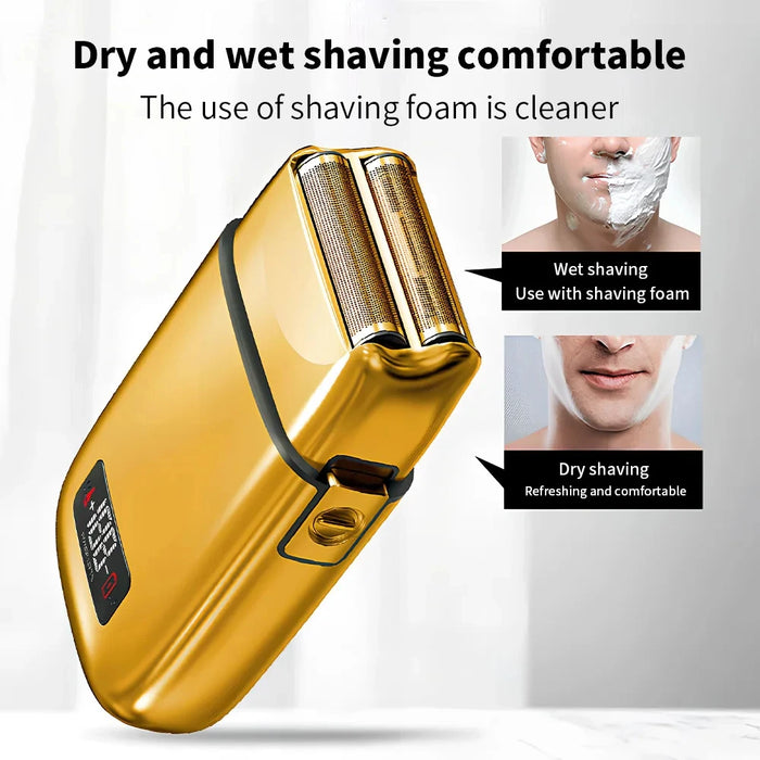 kemei KM-TX3 electric shaver men's shaver beard trimmer blade head shaving beard trimmer LCD electric Shaver reciprocating