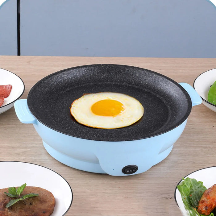 Multifunction Electric Frying Pan Skillet Non-Sticky Grill Fry Baking Roast Pan Cooker Steak Barbecue Cooking Kitchen Tool 220V