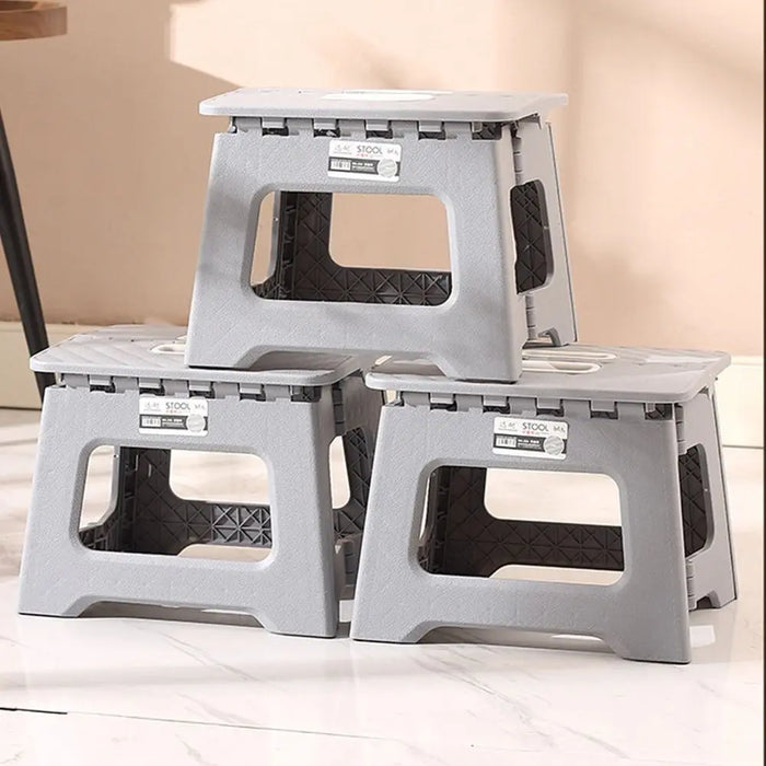 Thickened Folding Step Stool Portable Lightweight Shoe Changing Footstool Non-Slip Plastic Foldable Stool Kitchen