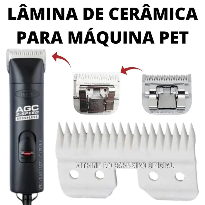 18 Teeth Replacement Ceramic Blades For Oster Fast Feed A5 ,Wahl km Pet Dog Clippers and  most Oster and Andis detachable-style