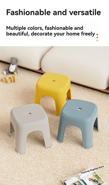 Plastic Small Stool, Household Bench, Square Stool, Coffee Table Stool, Bathroom Anti Slip CHILDREN'S Foot Changing Stool