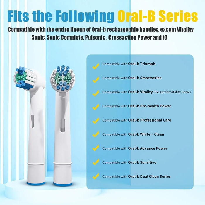 16PCS Electric Toothbrush Replacement Brush Heads For Braun Oral B Cross Action Sensitive Gum Care Precision Clean Nozzles