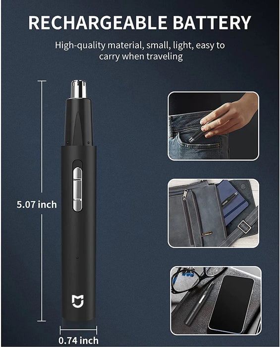 2024 NEW XIAOMI Mijia Electric Nose Hair Trimmer Portable Nose Ears Hair Eyebrow Trimmer  for Men Rechargeable Painless Clipper