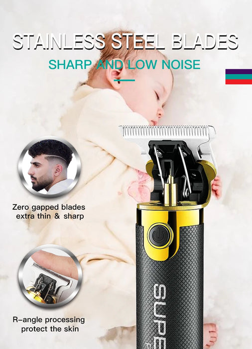 VGR Hair Clipper Professional Hair Trimmer T9 Hair Cutting Machine Household Haircut Machine Rechargeable Trimmer for Men V-082