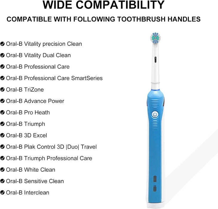 4/8/16pcs Toothbrush Head Compatible with Braun Oral B Electric Toothbrush,Replacement Toothbrush Heads for Oral B Pro 600 2000