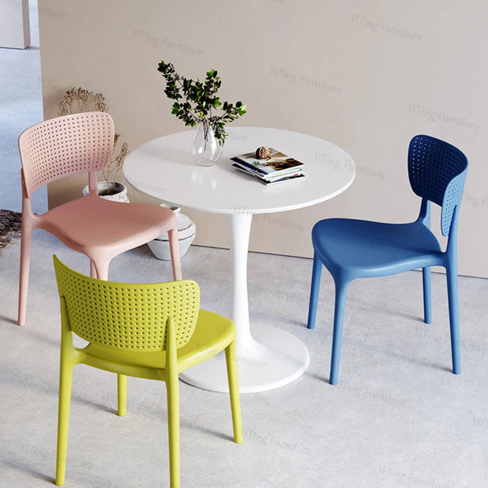 Nordic Modern Dining Chairs Plastic Comfort Backrest Dining Chairs Mid Century Modern Sillas De Comedor Home Furniture