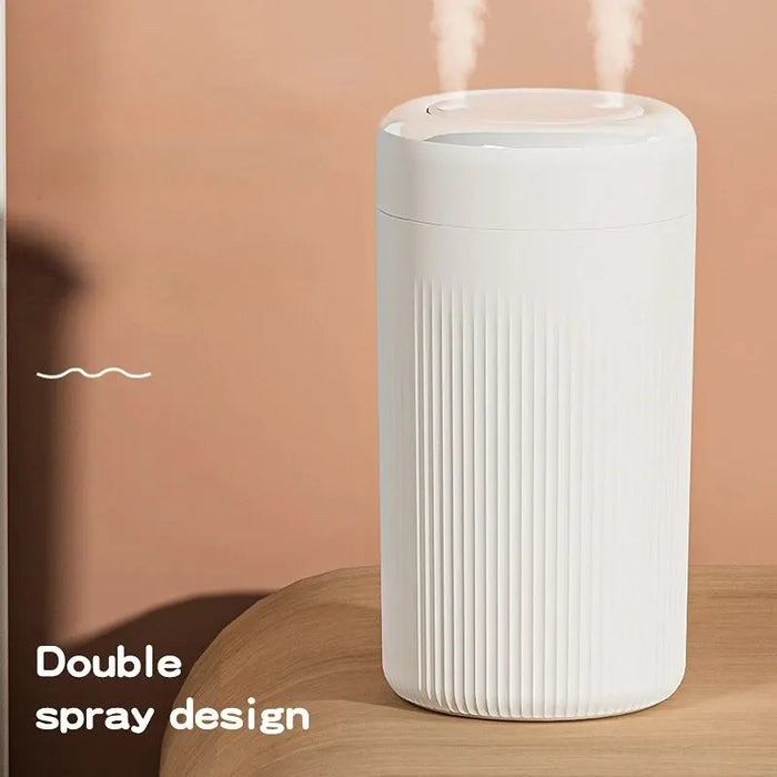 USB Air Humidifier Large Capacity 800ML Home Car Hydration Anti-Drying Light Noise Purification Dual Spray Humidifier