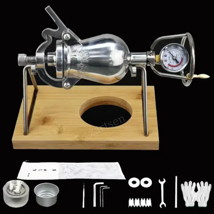 300ML 360ML 500ML Hand Popcorn Machine Open Firing Popcorn Puffing Machine Stainless Steel Mini Popper Manual Popcorn Maker