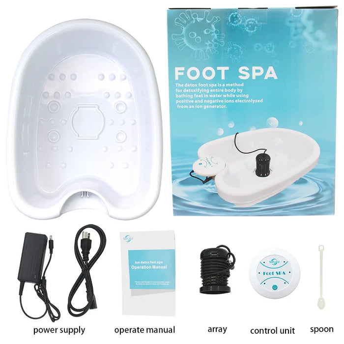 1 Set Detox Ionic FootBath With basin Massage Machine Electric Foot Cleanse Vibrating Whirlpool Care Relaxed Health Spa Home Use