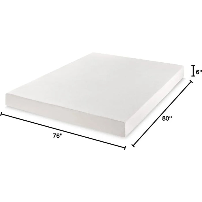 Full Size Twin Mattress 6 Inch King Mattress Bed-In-A-Box Green Tea Memory Foam White Mattresses Mattresses for Sleeping Matress