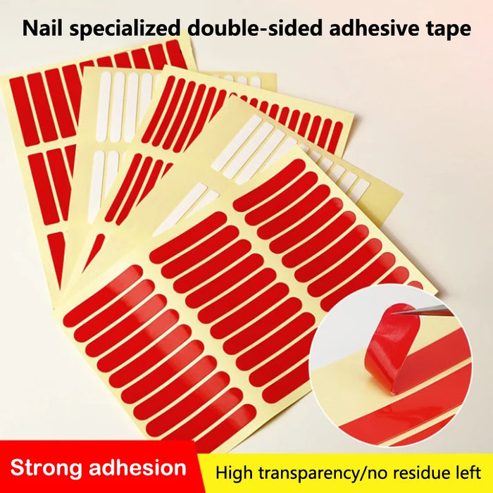 30/100pc Nail Adhesive Tape False Nails Display Stand Double-sided Pasted Practice Show Square Round Strong Sticky Glue Sticker