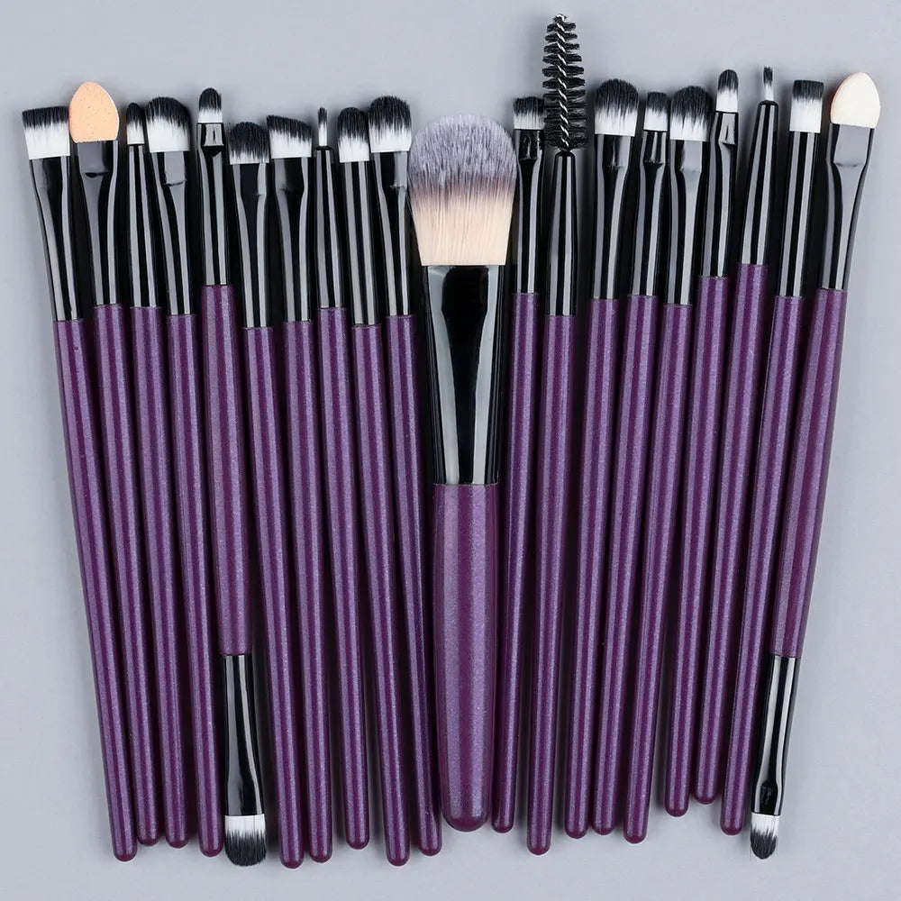 20Pcs Makeup Brushes Set Soft Fluffy  For Cosmetics Foundation Blush Powder Eyeshadow For Kabuki Beauty Blending Makeup Tools