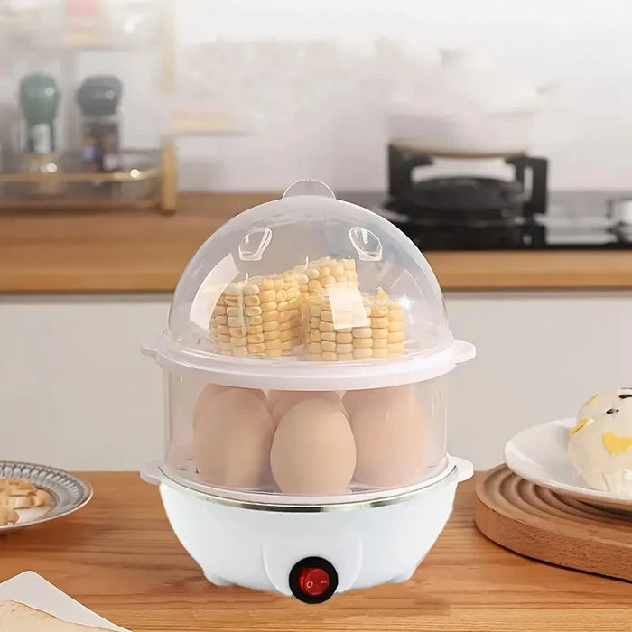 220V Multifunctional Electric Egg Boiler Double Layers Egg Cooker Mini Steamer Poacher Kitchen Cooking Breakfast Machine