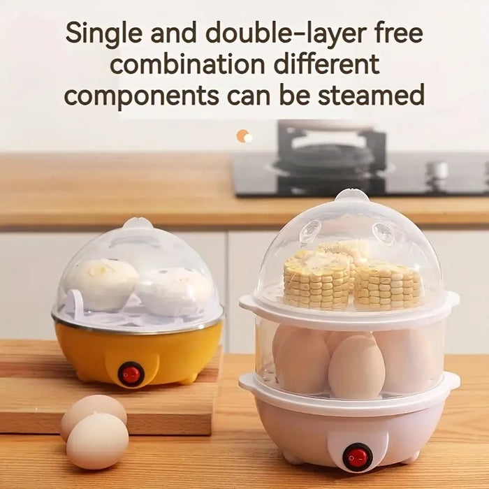 220V Multifunctional Electric Egg Boiler Double Layers Egg Cooker Mini Steamer Poacher Kitchen Cooking Breakfast Machine