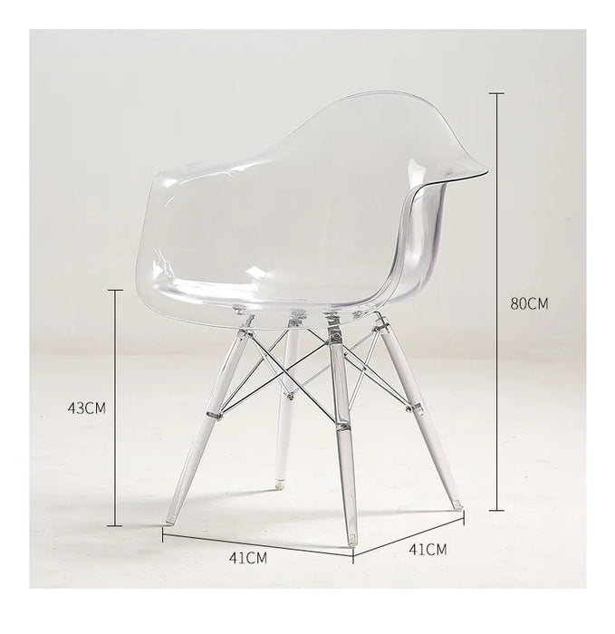 Joylove PC Chair Fashion Simple Transparent Plastic Chair Dining Chair Simple Creative Personality Dining Chair Coffee Chair