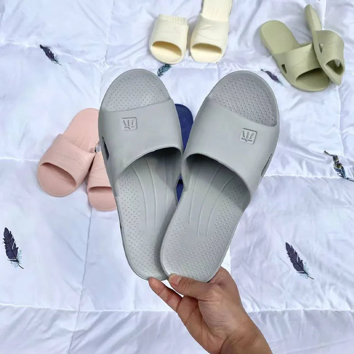 Summer New Foldable Home fashion Slippers Hotel Travel Portable Slides Non-Slip Bathing House Guest Use Men's Women's Flat Shoes