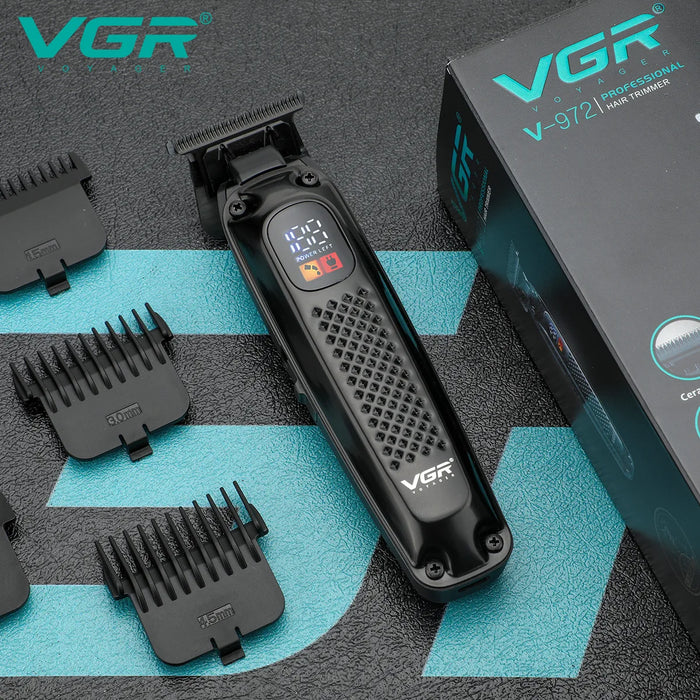 VGR Cordless Professional Hair Trimmer For Men Beard Trimmer USB Electric Shaver Hair Clipper Edge Razor Hair Cutter Machine