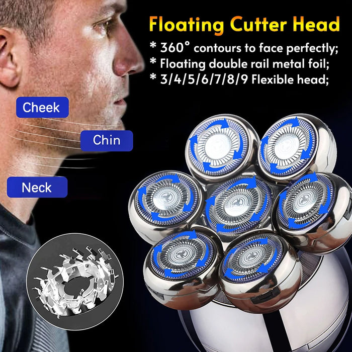 Replaceable 3D 4D 5D 6D 7D 8D 9D Floating Electric Shaver Head Spare Nose Trimmer Hair Clipper And Facial Cleaning Massage Head