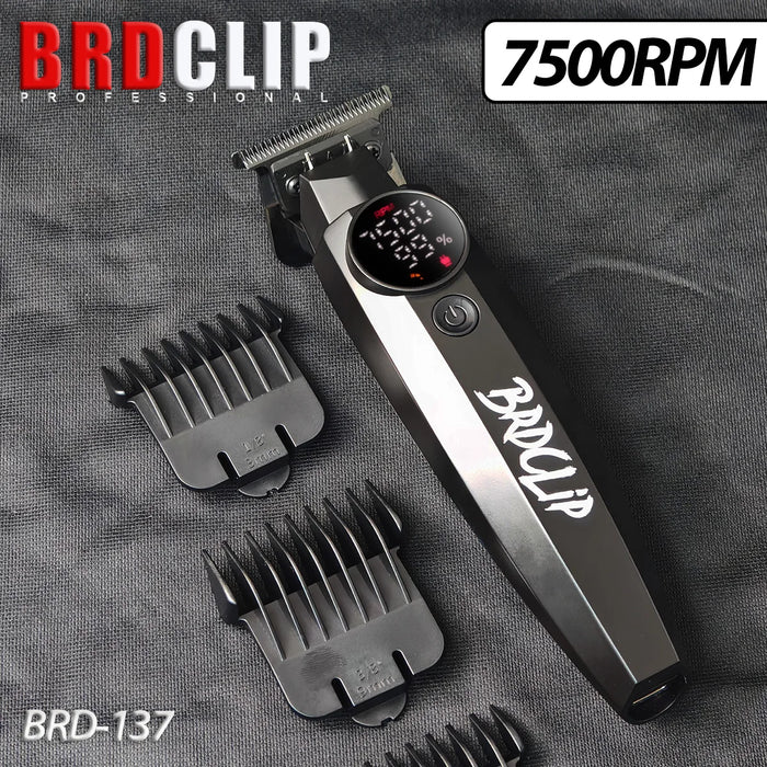 7500RPM BRDCLIP BRD-137 Professional Hair Trimmer Electric Clipper DLC Ceramic Blade Salon Finisher Machine for Man Barber