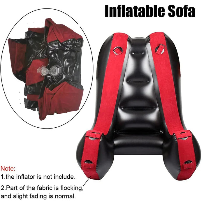 Flocking Pvc Open Leg Spread Cushion Inflatable Sofa Body Support Erotic Chair Exotic Women And Man Bed Sofa Night Cushion Game