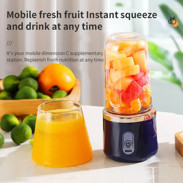 A Mini Cordless Electric Juicer Cup, Automatic Mixer Cup, Strong Power, Convenient to Carry and Clean, Enjoy Fresh Fruit and Veg