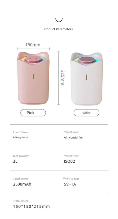 Small Large Spray Desktop Humidifier Charging Mini Household Mute Student Dormitory Cute Air Humidifier