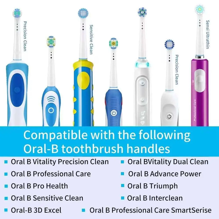 16PCS Electric Toothbrush Replacement Brush Heads For Braun Oral B Cross Action Sensitive Gum Care Precision Clean Nozzles