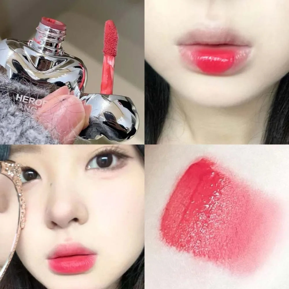 6-Color Lasting Matte Lip Gloss Non-Stick Cup Velvet Smooth Pomegranate Color Plump Lips Waterproof Smudge-proof Lipglaze Makeup