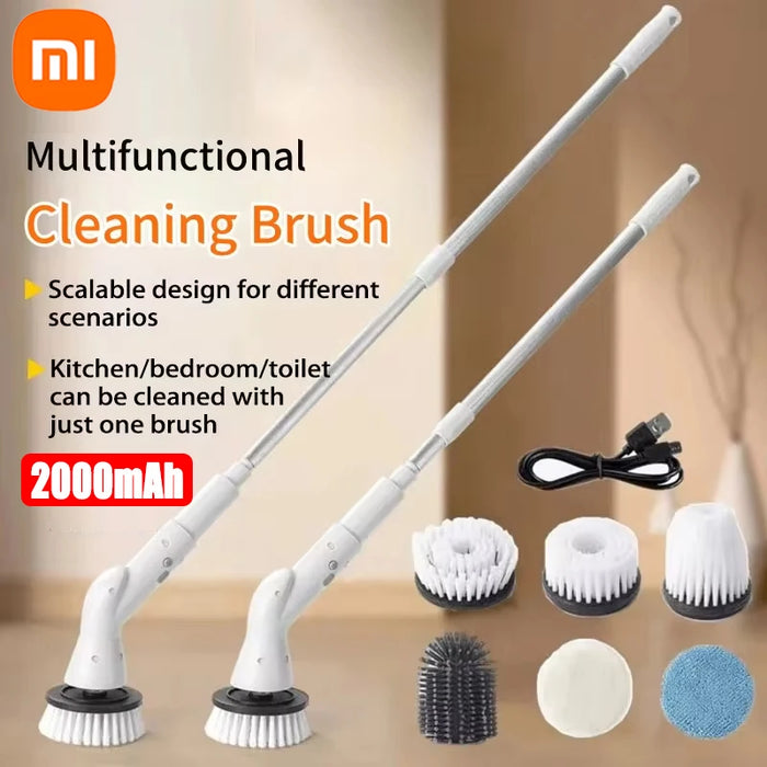 Xiaomi 2000mAh 6-in-1 Electric Cleaning BrushWireless Electric Rotary Clean Brush Shower Cleaning Brush Kitchen Bathroom Home