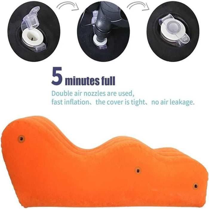 Living Room Cushion Inflatable Sofa With Cuff Kit Furniture For Couple Deeper Position Support Chair Exotic Night Rest Sofa