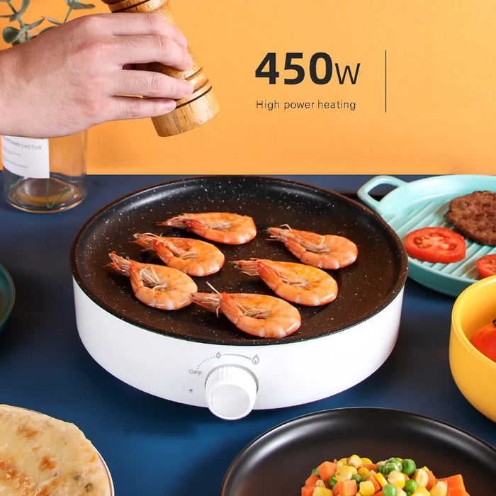 220V Electric Frying Pan Non Stick Pan Outdoors Grill Fry Baking Roast Pan Cooker Steak Barbecue Cooking Kitchen Tool