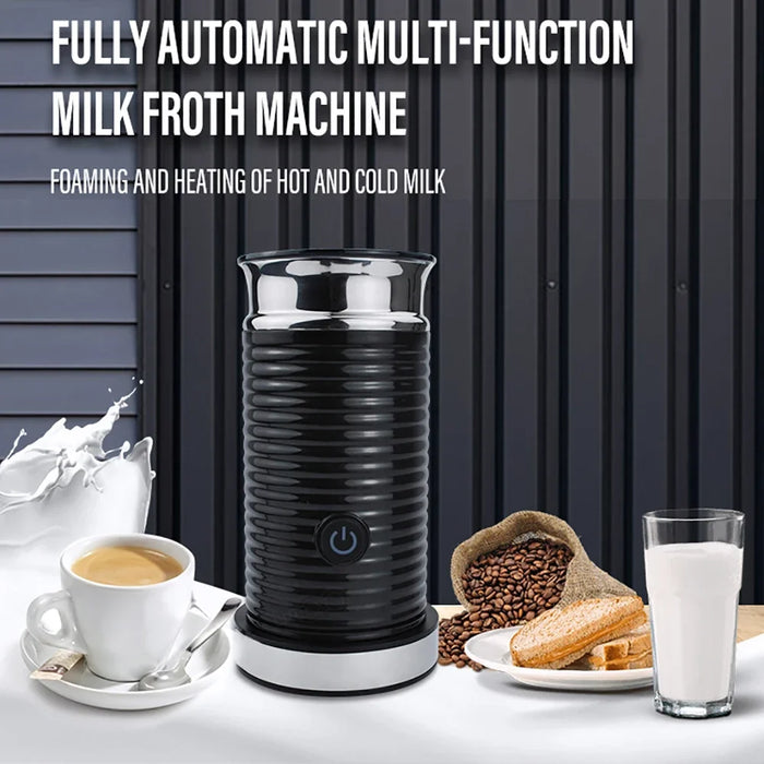 Black 500W 4 IN 1 Multifunctional Milk Frother and Steamer for Hot & Cold Froth, electric milk foam Coffee frother machine