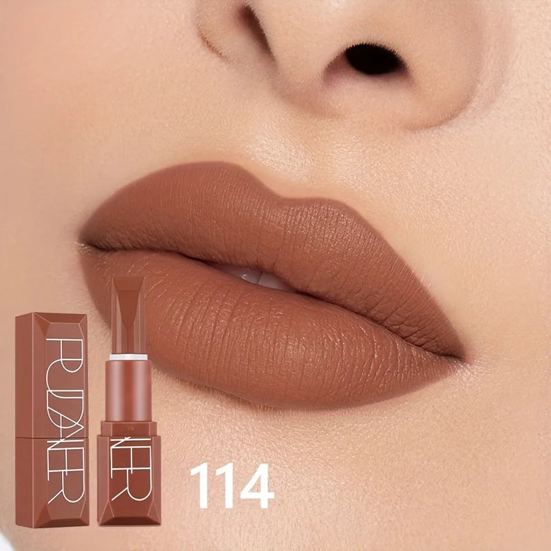 Waterproof Matte Lipstick, Long-Lasting Lip Color, Easy to Apply, High Pigment Lipstick, Suitable for All Parties and Festivals