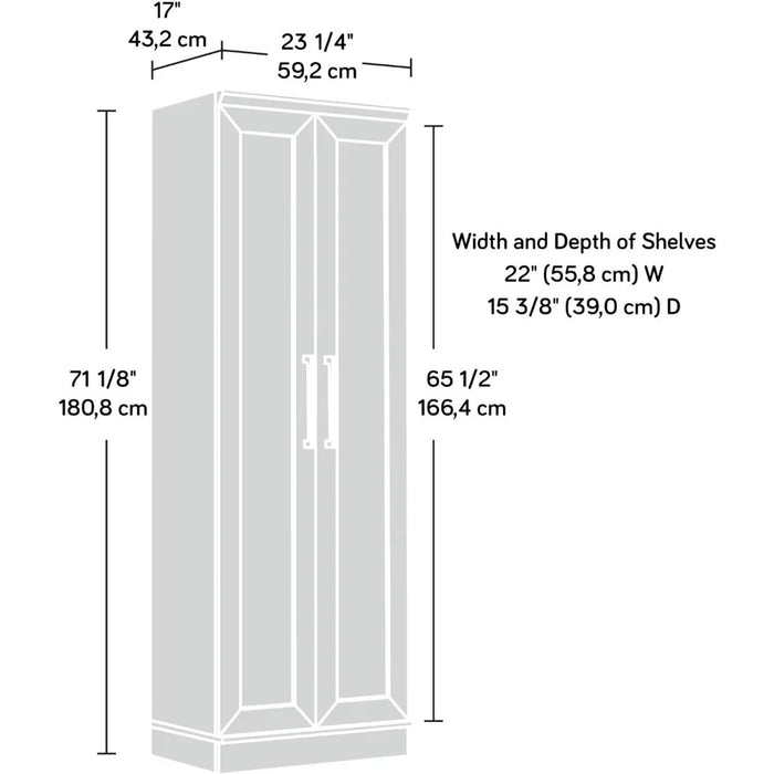 Sauder HomePlus Storage Pantry cabinets, L: 23.31" x W: 17.01" x H: 71.18", Dakota Oak finish