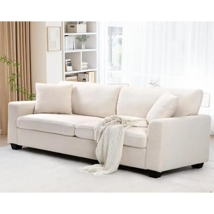 Modern Velvet Tufted Sofa 3 Seater Comfortable Living Room Couch Durable Soft Fabric Deep Seat Easy Assembly Home Office