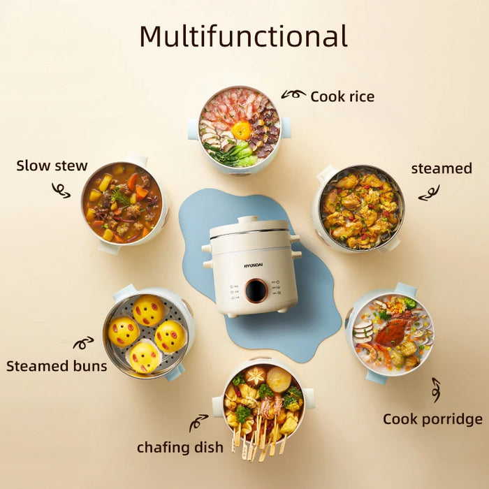 2.0L Rice Cooker Multifunctional Household Porridge Cooking Rice Cooker With Steamer Double Layer Non-Stick Electric Cooker 220V