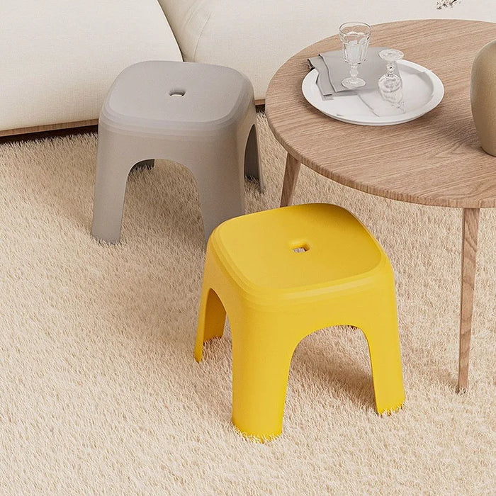 Plastic Small Stool, Household Bench, Square Stool, Coffee Table Stool, Bathroom Anti Slip CHILDREN'S Foot Changing Stool