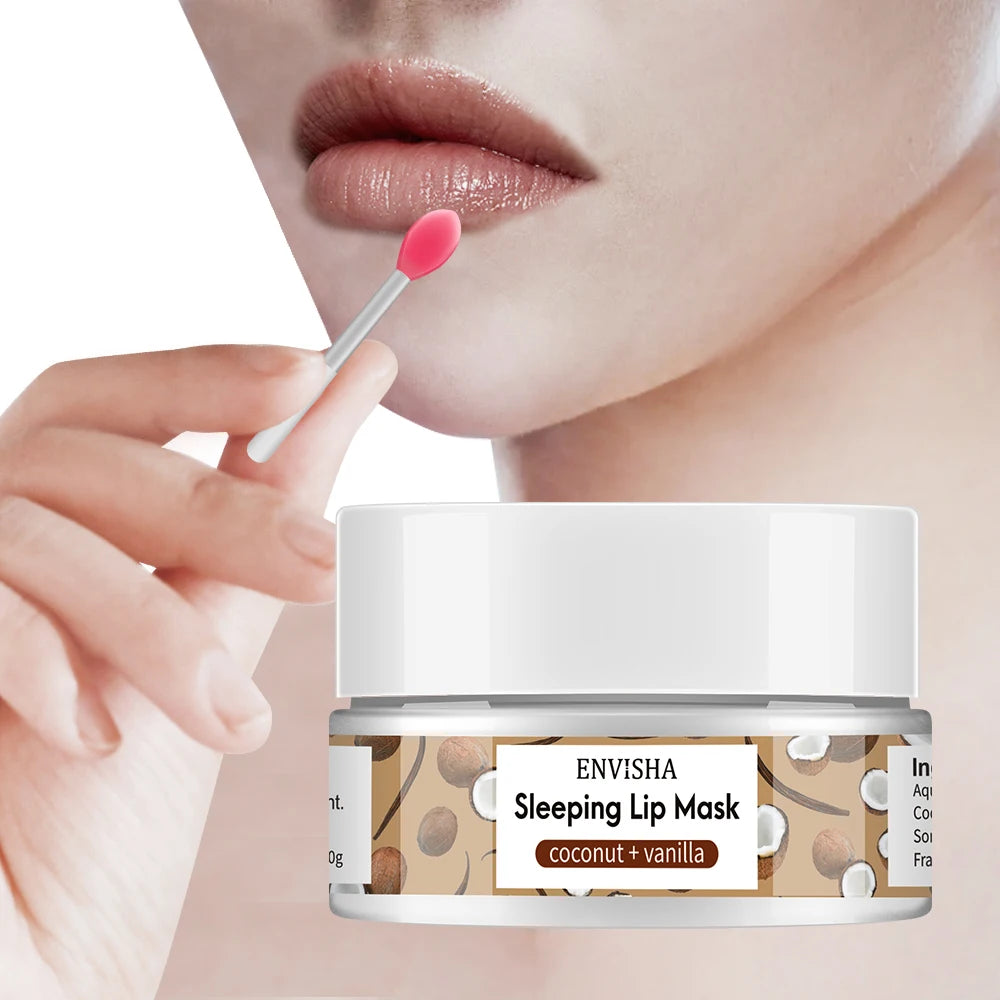 ENVISHA Mango Lip Sleep Mask Night Sleeping Maintenance Moisturizing Fade Lip Lines Nourishing Lip Balm Skin Care Beauty Health