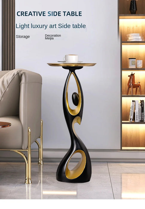 Creative Home Decor Art Abstract Sofa Side Table Light Luxury Living Room Porch Decoration Corner Table Designer Furniture