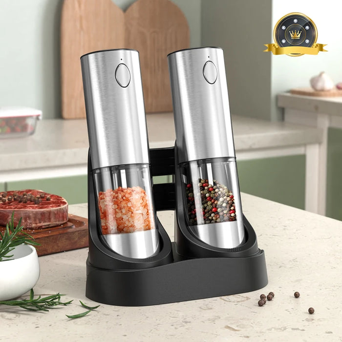 Electric Rechargeable Salt And Pepper Grinder With Adjustable Coarseness Refillable Mill Battery Powered Kitchen Gadget