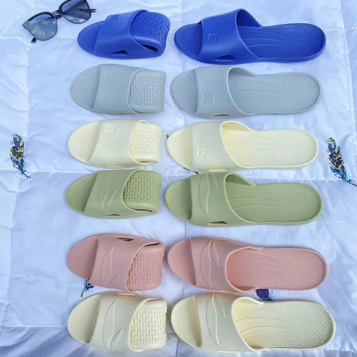 Summer New Foldable Home fashion Slippers Hotel Travel Portable Slides Non-Slip Bathing House Guest Use Men's Women's Flat Shoes