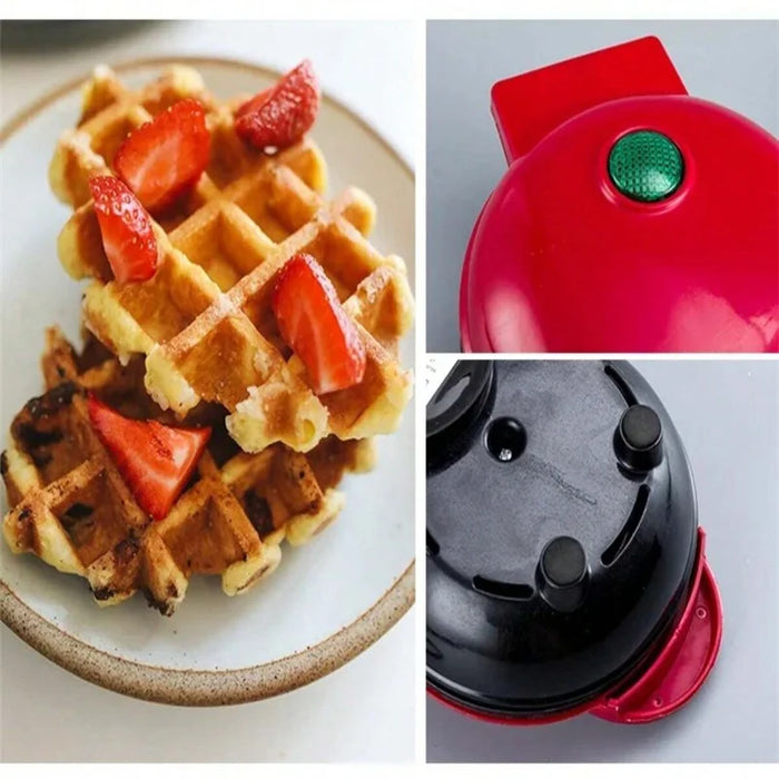 Mini Waffle Maker Bubble Egg Cake Oven Breakfast Love Heart Small Waffle Maker Cooking Appliance for Children's Birthday Parties