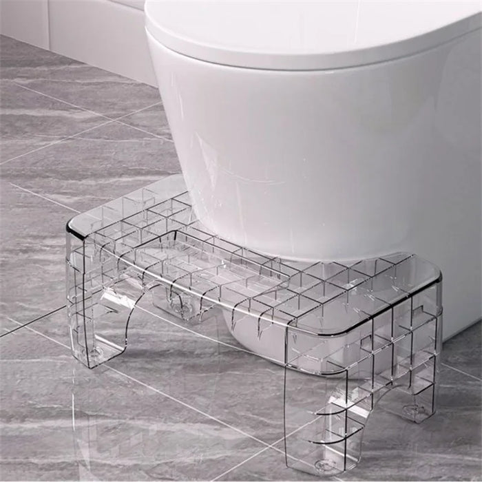 Transparent Modern Toilet Plastic Small Stool Bathroom Adult Toilet Constipation Stool Foot Stool Children Shoe Stool