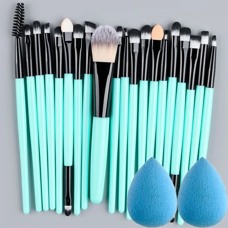 20Pcs Makeup Brushes Set Soft Fluffy  For Cosmetics Foundation Blush Powder Eyeshadow For Kabuki Beauty Blending Makeup Tools