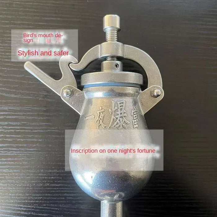 Hand Popcorn Machine Open Firing Popcorn Puffing Machine Stainless Steel Mini Popper Small Manual Popcorn Maker Open Firing